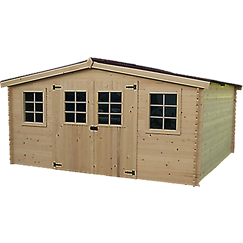 Abri de jardin en madriers bois massif 28 mm 12,65 m2