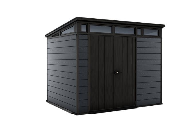 Abris de jardin gris anthracite CORTINA 97 en résine KETER  6m²