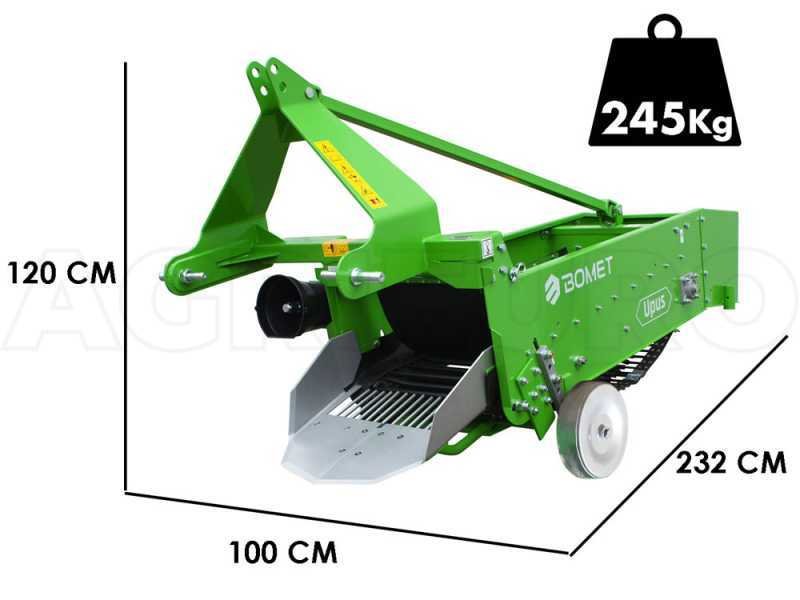 Arracheuse de pommes de terre Bomet UPUS à tapis avec revêtement en caoutchouc – Rangée simple